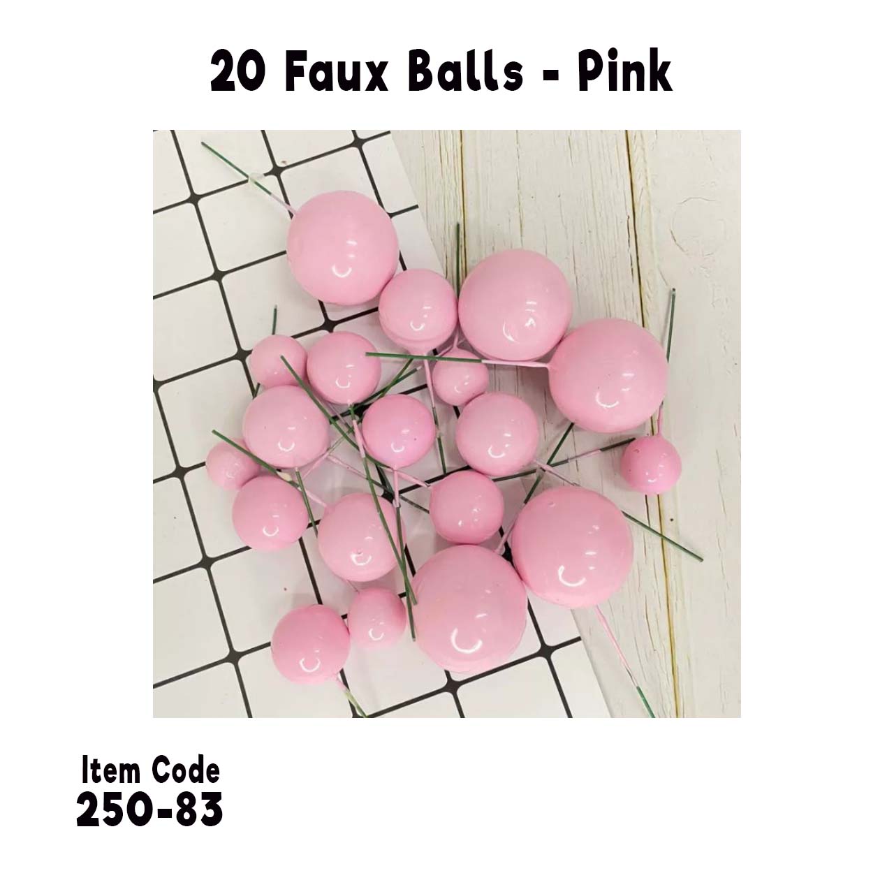 20 Faux Ball - Pink